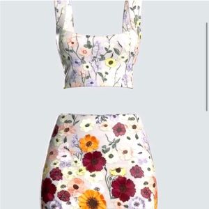 Finesse Floral Madelyn Top & Skirt Set